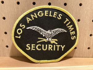 LOS ANGELES TIMES SECURITY ワッペン 企業物 アメリカン雑貨 ロサンゼルス・タイムズ セキュリティー