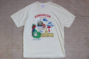 1990s エドモントン カナダ ヴィンテージTシャツ お土産 トロント アルバータ スペースサイエンスセンターCANADA EDMONTONシングルステッチ