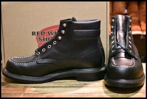 【10E 箱付 未使用 23年】レッドウィング 8133 スーパーソール ブラッククローム 黒 モックトゥ 編み上げ ブーツ redwing HOPESMORE