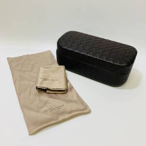 c331 未使用 保管品【BOTTEGA VENETA】 ボッテガヴェネタ サングラスケース こげ茶 アイウェア 眼鏡 メガネケース メンズ レディース 検E