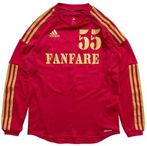 新品 アディダス adidas FANFARE ファンファーレ #55 AKI ジャージ 長袖 S レッド ゴールド