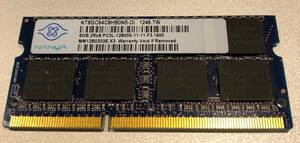 【ノートPC用メモリ】 NANYA DDR3 PC3L-12800 8GB 1600