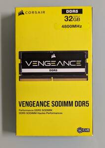 CORSAIR VENGEANCE DDR5 4800MHz CMSX32GX5M2A4800C40 ノートPC So-dimm　メモリー 16GB 2枚 計32GB