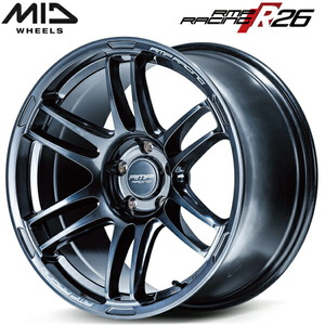 MID RMP RACING R26 1本価格 ディープチタンシルバー 7.5J-18インチ 5穴/PCD100 インセット+50