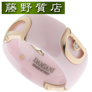 （新品仕上げ済）ダミアーニ DAMIANI Dアイコン 1Pダイヤ リング K18 PG × ダイヤ × ピンクセラミック 20082268 8625