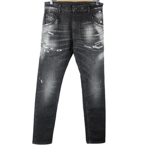 ■DIESEL ディーゼル KROOLEY JOGG Y.T 09B53 ジョグジーンズ JOGG JEANS / メンズ / リペア加工 ストレッチ デニム ジョグパンツ size 28