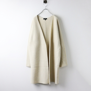 セオリー Theory WHIPSTITCH COAT FELTED WOOL CASH ウールカシミヤ ステッチ コート S/オフホワイト ノーカラー【2400014159868】