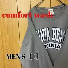 TQ162【US輸入】comfort wash　スウェット【メンズL】グレー