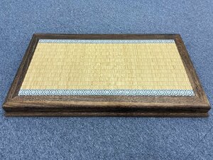 6【展示品】木製 畳飾台 人形台 台座 五月人形 花瓶 骨董品 フィギュア 置物の台座に 46×84cm 付属品 パーツ