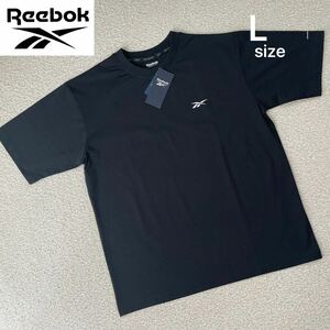 【送料無料】新品★Reebok リーボック 多機能 バックプリントロゴ 半袖Tシャツ 黒 メンズ Lサイズ