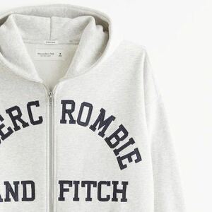 新品Abercrombie＆Fitchアバクロンビー&フィッチ メンズ LOGOジップアップ パーカー Mサイズ