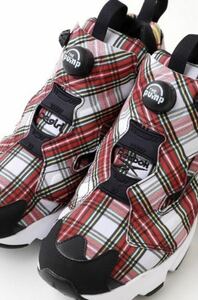 新品レア*.+゜X-GIRL × Reebok PLAID INSTAPUMP FURY チェック インスタ ポンプフューリー リーボック コラボ 24.5 ユニセックス