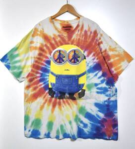 希少【MINIONS】ミニオンズ オーバーサイズ タイダイTシャツ 2XL 古着