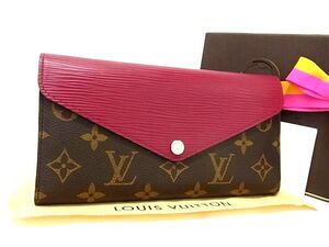 1円 ■極美品■ LOUIS VUITTON ルイヴィトン M60498 モノグラム ポルトフォイユ マリールーロン 三つ折り 長財布 ブラウン系 FL3362