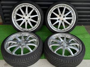 （Mwork gnosis gs1 レア 18インチ シルバー PCD100 4穴　7.5J　オフセット+54　215-35/18R　ミネルヴァ　バリ溝