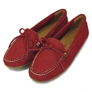 MINNETONKA(ミネトンカ) Tie Driving Moc(タイドライビングモック) #69812 RED NUBUCK レディース MT350-6(約23cm)