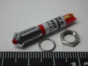 LEDインジケータ赤色:：取り付径6ｍｍ、12/24 Vdc　5個で１組