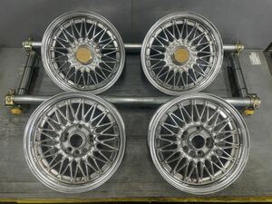 社外アルミ 15インチ[商品番号7291] 15×6.5JJ ＋28 H4H5マルチ PCD114.3 リバースホイール 当時物