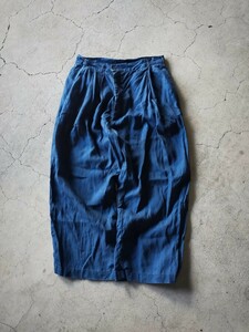 【インディゴリネン生地】Outil PANTALON CUERS フレンチリネン フレンチワークパンツ スラックス 3 ユーロヴィンテージ KAPITAL VINTAGE