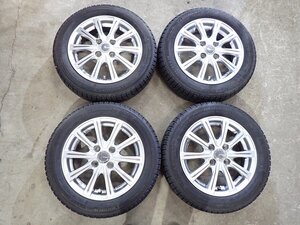 YS15061【送料無料155/65R14】スペーシア サクラ タント N-BOX等に 中古スタッドレス ▼14×4.5J 100/4H ET45▼1円スタート