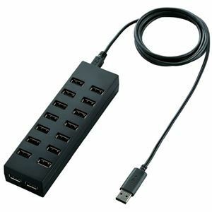 【新品】エレコム USBハブ 16ポート ブラック U2H-Z16SBK