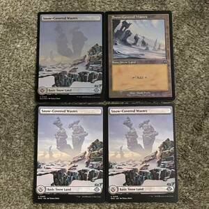 【4枚セット】上段2枚FOIL 【Foil】(309)■フルアート■《冠雪の荒地/Snow-Covered Wastes》[MH3] 土地U英語モダンホライゾン3