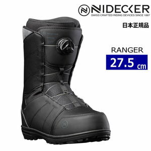 22-23 NIDECKER RANGER カラー:BLACK 27.5cm ナイデッカー レンジャー メンズ スノーボードブーツ ボア ダイヤル式 日本正規品