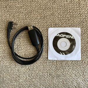 BAOFENG Quansheng トランシーバー USB プログラミングケーブル K-connector UVシリーズ他用 ソフト CD-rom付