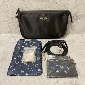 新品 AGATHA アガタ ショルダー バッグ エコバッグ パスケース チェーン