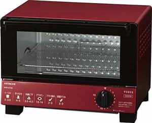 日立 オーブントースター 1,000W 角型パン2枚焼き HTO-CT35 R レッド(中古品)　(shin