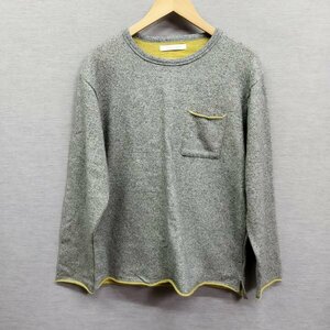 Z832 JOURNAL STANDARD ジャーナルスタンダード OE テンジクウラメ L/S カットソー M ヘザー グレー ポケット プルオーバー 天竺 杢