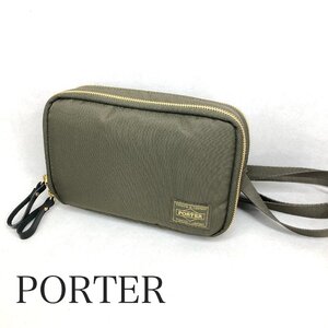 未使用に近い PORTER ポーター SHEA WALLET SHOULDER BAG シア ショルダー バッグ オリーブ 871-15185-30 吉田カバン