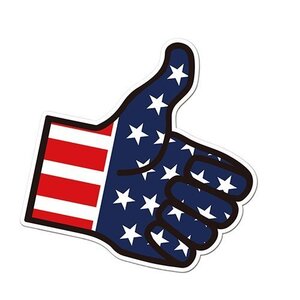 RG-SF STICKER アメリカン ステッカー VINTAGE AMERICAN テイスト THUMBS UP!! USA