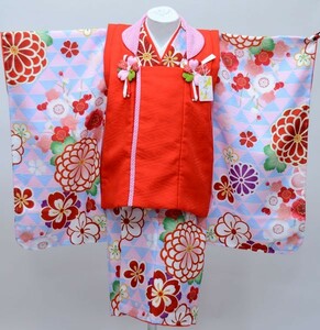 七五三 3歳 3才 三才 三歳 女児 女の子 祝着被布着物フルセット 式部浪漫 日本製 新品 （株）安田屋 NO26245-02