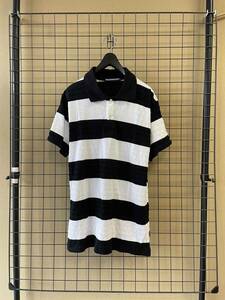 【RESONATE GOOD ENOUGH/リゾネイト グッドイナフ】Border Polo Shirt BLACK×WHITE sizeM MADE IN JAPAN ボーダー ポロシャツ
