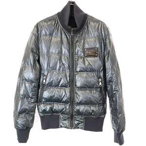 DOLCE&GABBANA ドルチェ＆ガッバーナ 2009AW リブナイロンダウンジャケット G9D16T/FUMLV メタリックグレー系 44 ITHYYSC2KAC6