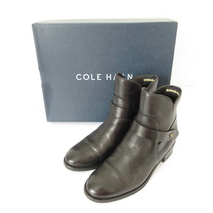 美品 COLE HAAN コールハーン ウァイリー ウォーターレジスタント ブーティー 45 ショートブーツ W22038 5B 22cm相当 ブラック