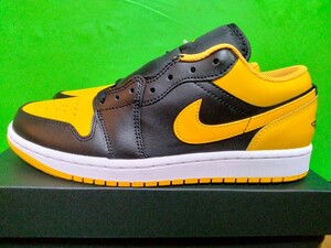 [黒タグ付・未使用] NIKE AIR JORDAN 1 LOW AJ1 YELLOW OCHRE ジョーダン イエロー オークル 26.5cm スニーカー 黄 黒 553558-072