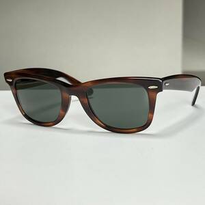 ◆B&L Vintage Ray-Ban USA ボシュロム社製 ヴィンテージ レイバン サングラス ウェイファーラー 5022 WAYFARER ブラウン 芯無し