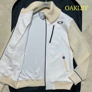 未使用級/XL★ オークリー OAKLEY 袖ニット切替 ハイブリッド ジャケット ブルゾン ゴルフウェア 大きいサイズ ドンキーカラー メンズ