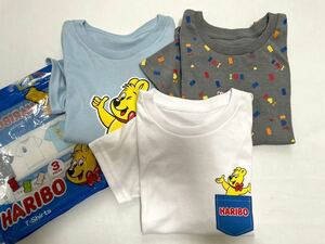 未使用■HARIBO ハリボ キッズ 半袖シャツ 120 Tシャツ 3枚 可愛い♪ グミ キャラクター