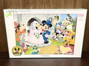 1990年 フィルム未開封 Old Disney The Wedding ミッキー ミニー ウェディング 結婚式 ジグソーパズル パズル JIGSAW PUZZLE 1500ピース