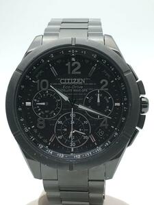 CITIZEN◆シチズン/ソーラー腕時計/アテッサ/CC9075-52F/F900-T023525/ブラック/チタン