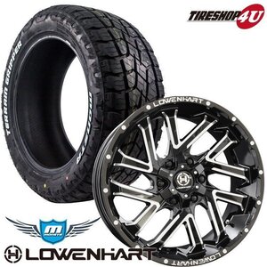 4本セット LOWENHART GXL206 20x8.5J 6/139.7 +10 MONSTA モンスタ TERRAIN GRIPPER 285/50R20 FJクルーザー プラド ホワイトレター A/T