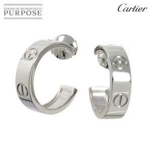 カルティエ Cartier ラブ ピアス K18 WG ホワイトゴールド 750 フープ LOVE Earrings Pierced 90234114
