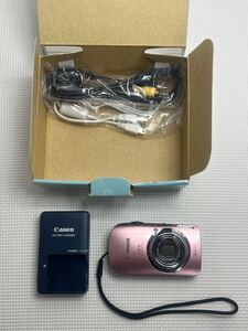 Canon キャノン IXY DIGITAL 510 IS コンパクトデジタルカメラ PC1356 ピンク バッテリー 付属品 元箱付き　通電確認済み【ジャンク】