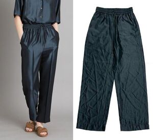 Steven Alan スティーブンアラン SHINY GATHER PANTS シャイニー ギャザーパンツ イージーパンツ 紺 size:M /イージー パンツ スラックス 