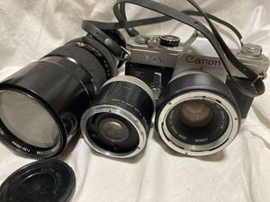 CanonキャノンFTb望遠レンズ2個付きUSED※一眼レフカメラ・レアカメラ・昭和カメラ・フィルムカメラ・望遠レンズ・作動確認なし・レンズ