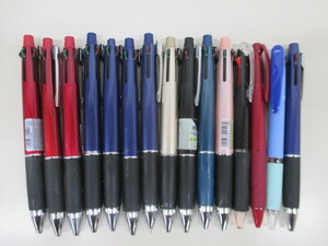 6003FNZ◎uni ジェットストリーム 多機能ペン 15本セット 4&1 4色＋シャープペンシル/3色ボールペン◎中古