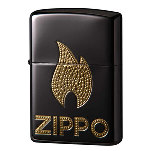 ジッポー オイルライター ゴールド ロゴ 2BKG-Z/2632&ギフトボックスセット（オイル＋フリント+BOX）